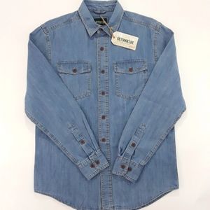 OUTDOOR LIFE Denim Button Down Men's Shirt Size S